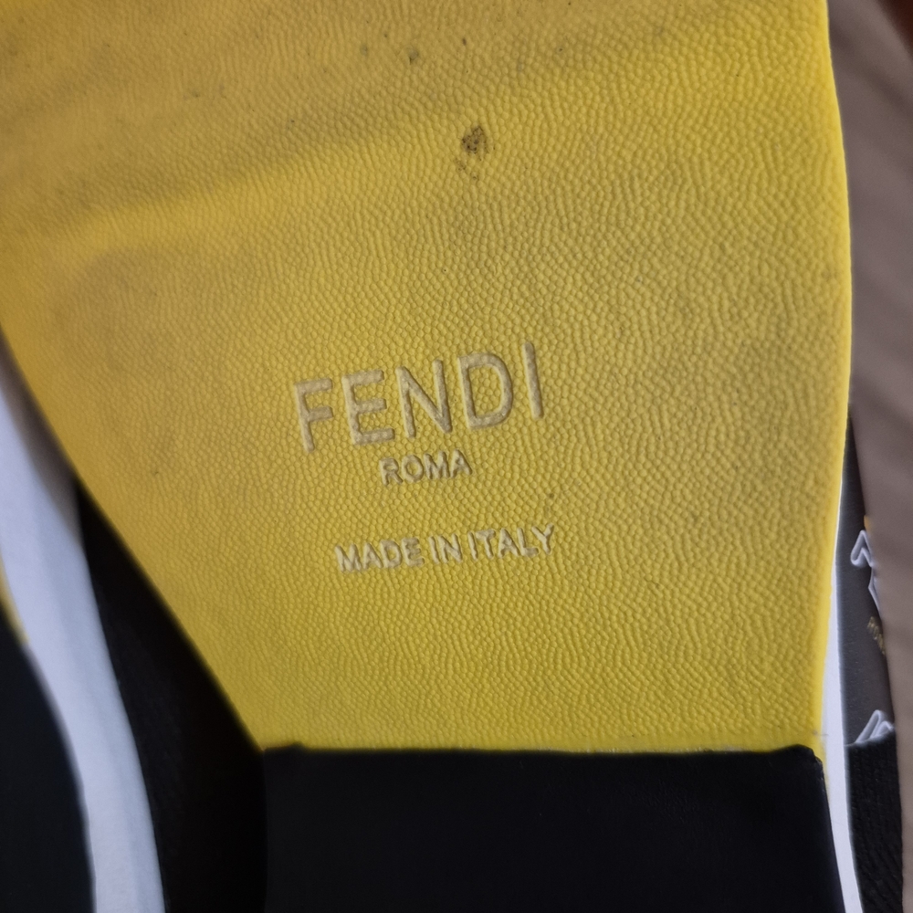 Fendi  Black, Yellow, and Brown Sock Boots - Picture 4 of 12